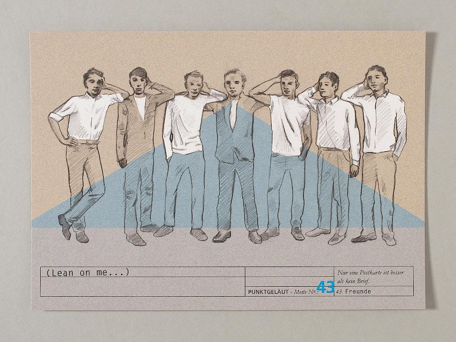 PUNKTGELÄUT Postkarten * Freundschaft Nº 43 (Lean on me)