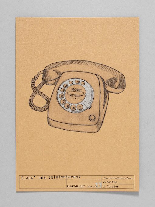 PUNKTGELÄUT Postkarten * Telegramm Nº 13 (Lass' uns telefonieren)
