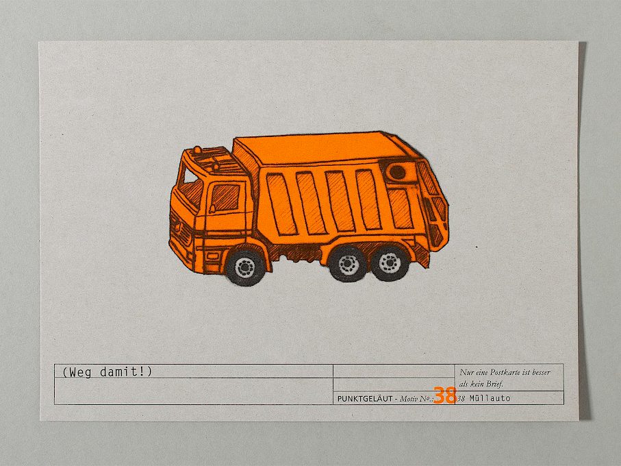 PUNKTGELÄUT Postkarten * Telegramm Nº 38 (Weg damit!)